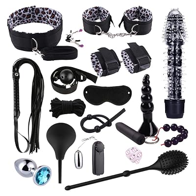 BSDM Kits for Couples Sex, 19 PCS Set Adjustable S &amp;amp;amp; M Game Tools Kit Romantic Night Couple Upgrade Premium Plush SM Fixed Kits