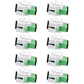 fyboptwu - SC-SC Simplex APC Keystone Fiber Adapter, 10pcs | SC simplex APC keystone couplers, Singlemode, for fiber wall plates and patch panels. Low insertion loss, snap-in design