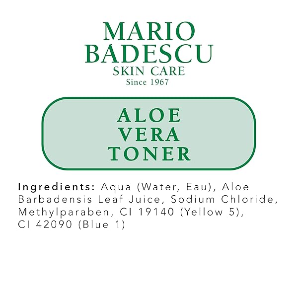 MARIO BADESCU ALOE VERA TONER FOR DRY AND SENSITIVE SKIN | SOOTHING FACIAL TONER THAT HYDRATES AND BALANCES| FORMULATED WITH ALOE VERA| 8 FL OZ (PACK OF 1)