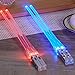Lightsaber Chopsticks Light Saber Chopsticks Light Up Chop Sticks Reusable Funny Gift for Party (2 pairs, Blue Red)