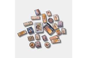 CORACREACRAFTS Forest Stamps Sticker Tin Box 42 Stickers