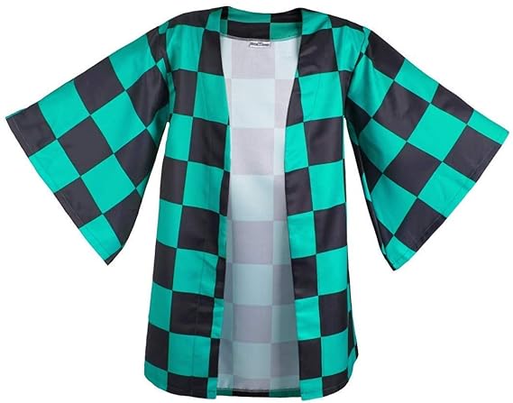 Buy CosInStyle for Tanjiro Kamado Kimono Jacket S-M (M) Green Online at ...