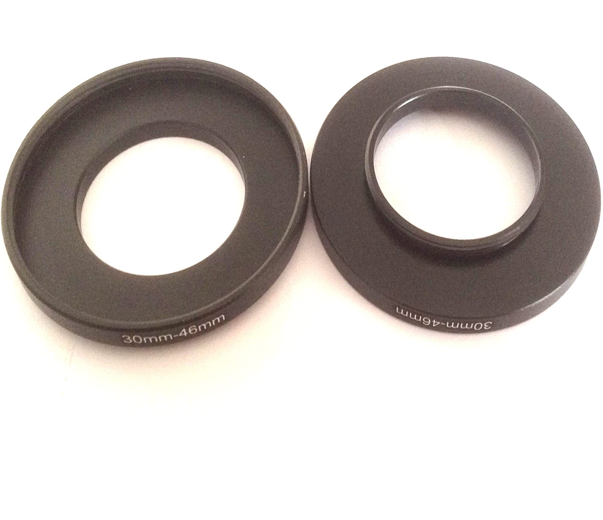 2x Adapter 30mm To 46mm Size Step Up Rings Video Camera Lens 30-46mm Filter Aperture Switch-er Circle Screws Photo Picture Connector Adjust 30-46 Connect-ion Photo-graphy Parts Accessories