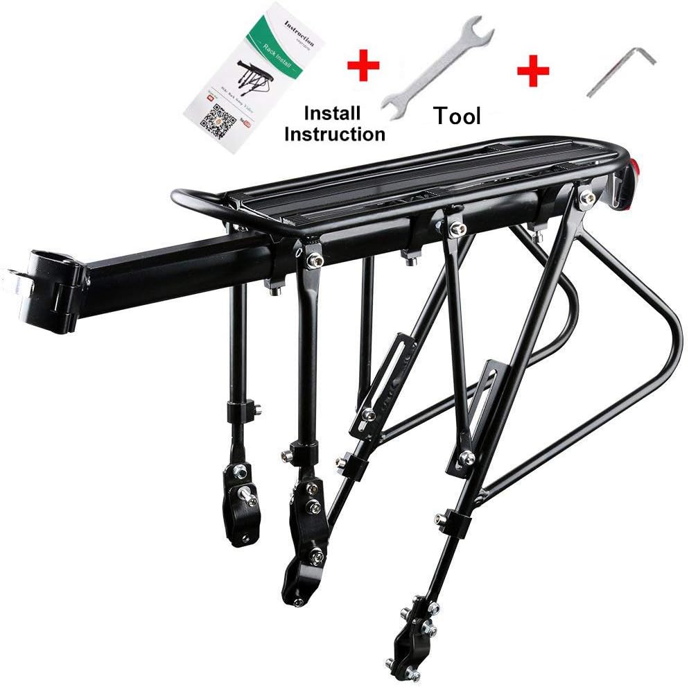 West Biking Bike Carrier Rack, 310 LB Capacity Solid Bearings Universal Adjustable Bicycle Luggage Cargo Rack,Cycling Equipment Stand Footstock