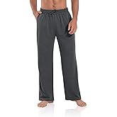 Agnes Urban Men's Joggers Sweatpants Open Bottom Straight Leg Casual Loose Fit Running Athletic Jersey Pants with Pockets