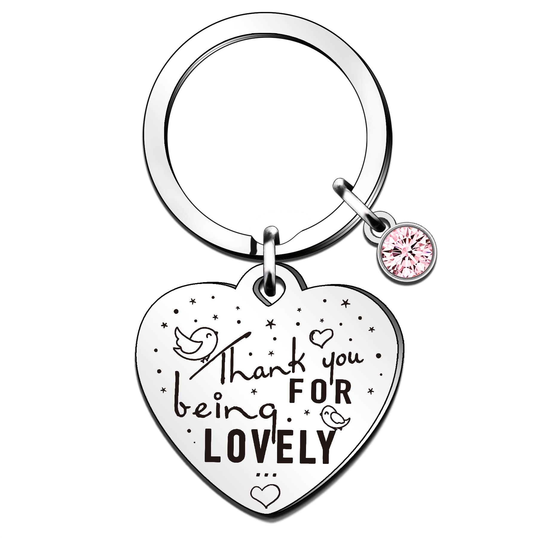 QMVMV Thank You Keyring Gifts for Teacher Thank You For Being Lovely Gift for Your Best Friendship
