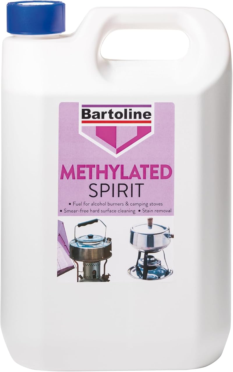 Bartoline Methylated Spirit 5L - Fuel for Burners & Stain Remover