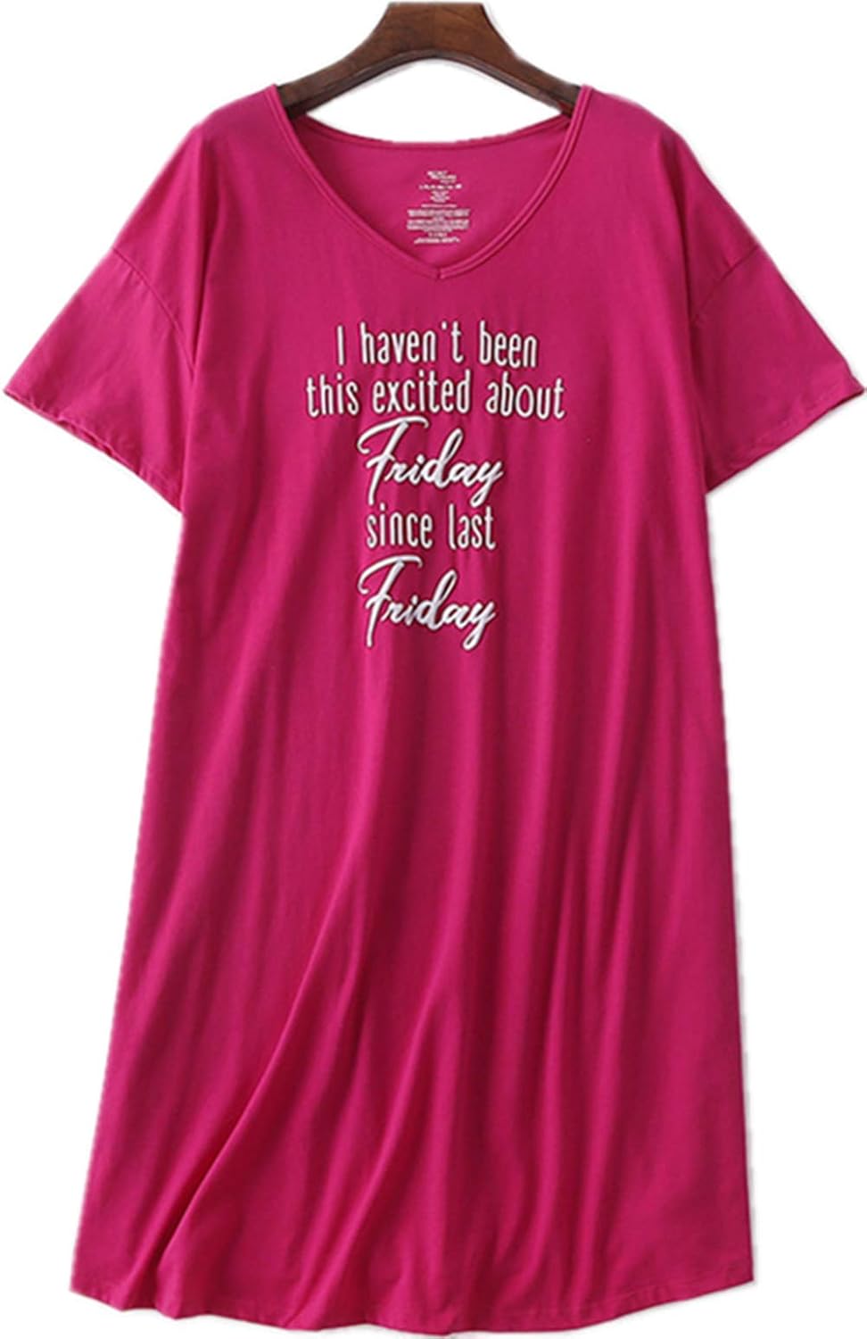 Women's Nightgown Cotton Sleep Tee Nightshirt Casual Print Sleepwear