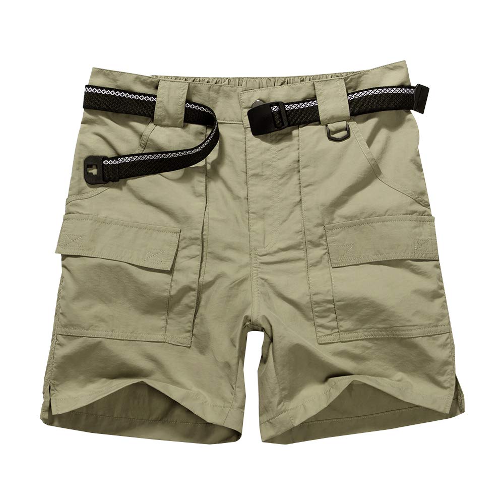 Asfixiado Mens Convertible Hiking Pantsoutdoor Quick Dry Fishing Lightweight Zip Off Travel Trousers 6033 Khaki 40