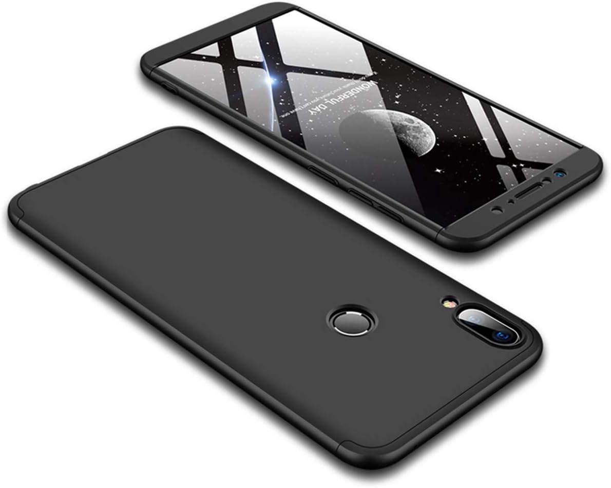Annure 3 in 1 Double Dip 360 Protection Case Matte Hard Back Case Cover Back Cover Case for Asus Zenfone Max Pro M1 (Full Black)