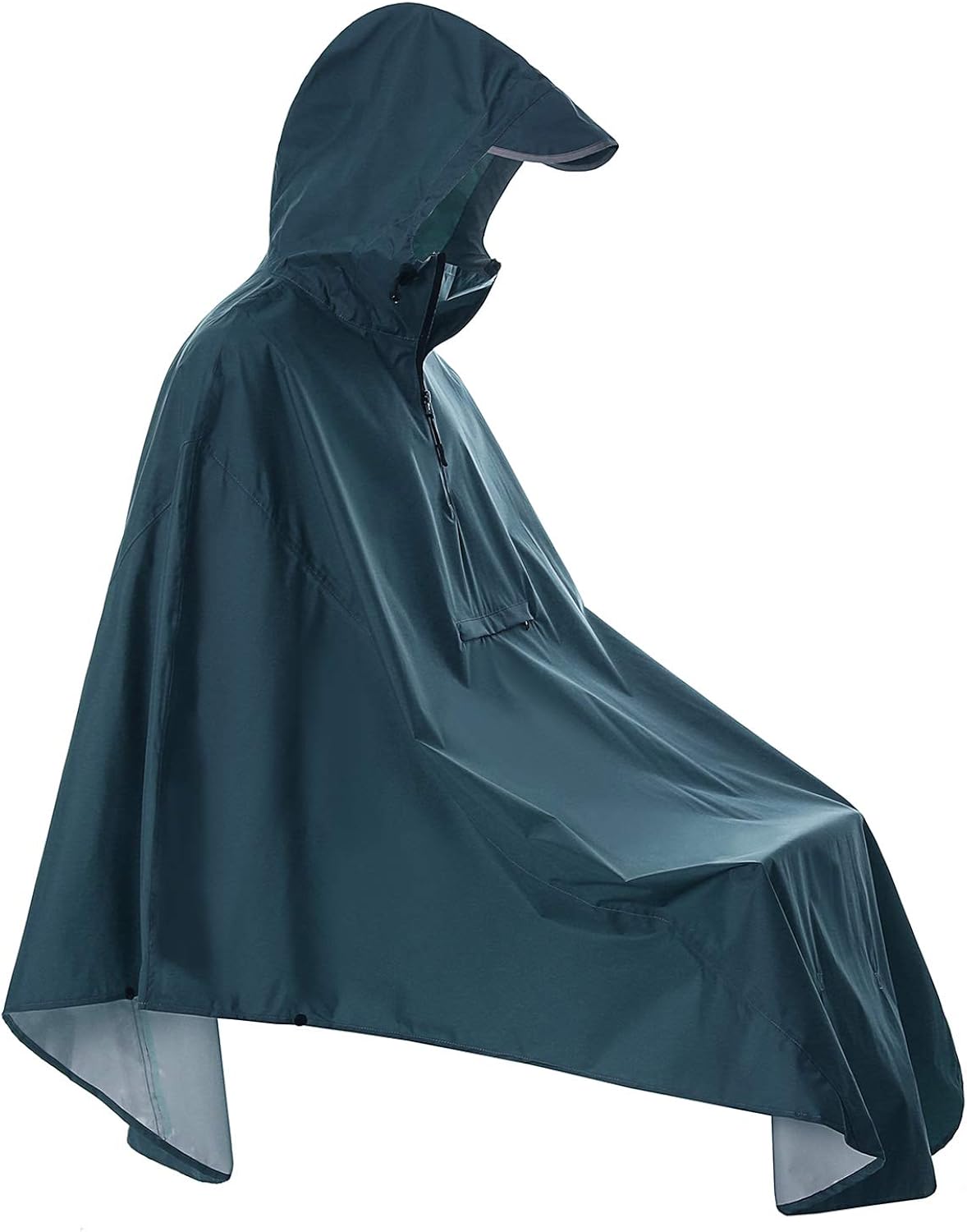 Waterproof Cycling Hiking Rain Poncho Coat for Women Men (Deep Blue): Clothing
