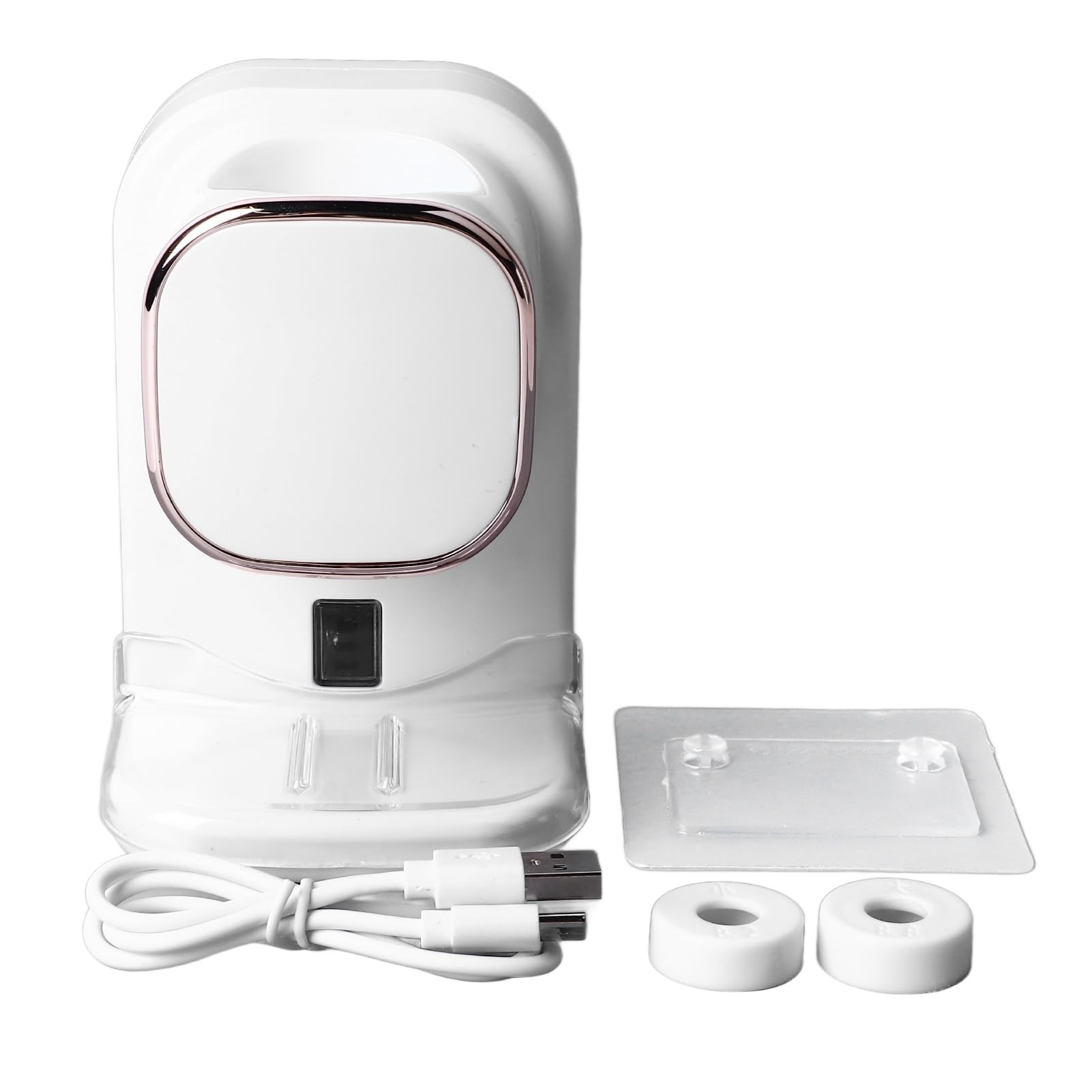 Wall Mount Electric Toothpaste Squeezer, Adjustable Automatic Toothpaste Dispenser USB Powered for Family Bathroom (White)