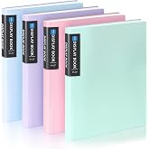 4 Pack Art Portfolios 9"x12", 40 Pockets Large Portfolio Folder Display | 80 Pages,Heavy Duty Art Portfolio Folder with Clear Sheet Protectors, Presentation Book for Artwork Document Organizer Binder