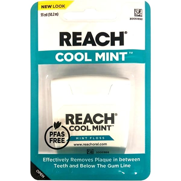 Amazon.com : Reach Dental Floss, Cool Mint 55 yds (Pack of 8
