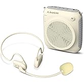 Avantree VoxAmp Lite – Wireless Voice Amplifier with Headset Microphone for Teachers, Bluetooth 6.0 & USB Playback, 15W Clear Sound, 15H Battery, Portable Pa Speaker for Fitness Coaching, Classroom