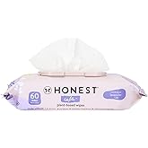 The Honest Company Calm and Cleanse Naturally Scented Wipes, Cleansing Multi-Tasking 99% Water Plant Based Hypoallergenic, Lavender, 60 Count