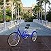 EOSAGA Adult Tricycle 7 Speed 24/26 Inch Trike Cruiser Bike Three-Wheeled Bicycle Brake System and Basket Cruiser Bicycles Size for Shopping,Recreation with Large Basket, Lock, Bike Pumpthumb 1