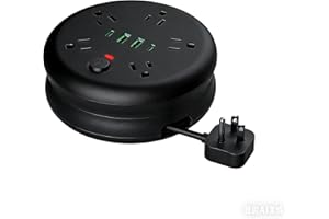 1.75M Power Strip with USB Ports, Extension Cord Surge Protector with 5 Outlets 4 USB Ports, Touch Control Plug Extension Out