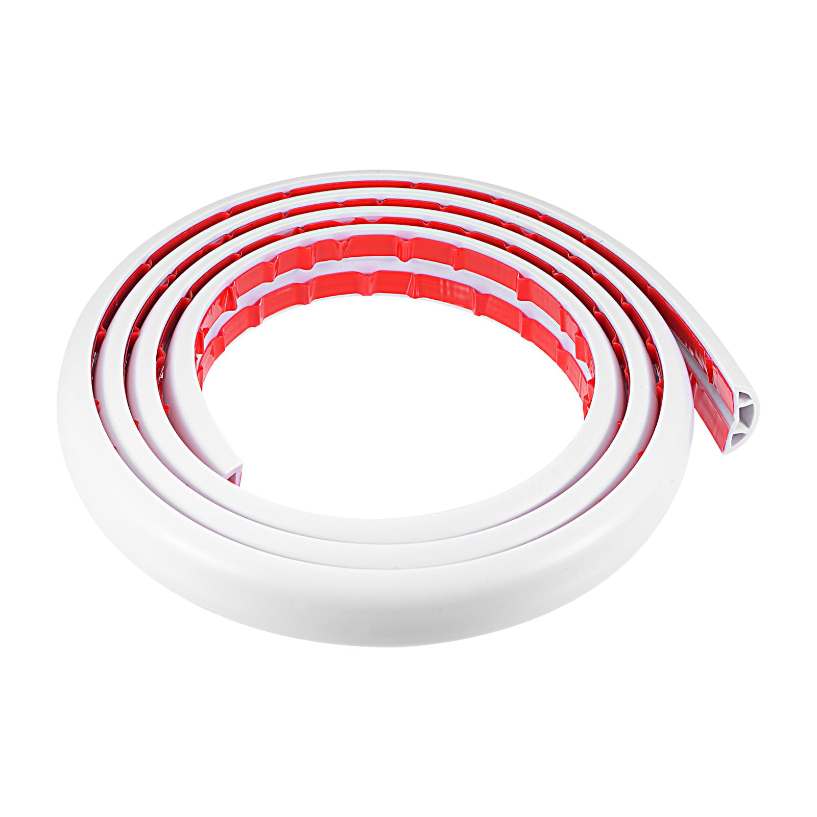 Rebower Floor Cord Cover Extension Cable Protector Management Cable Hider Raceway, [for Office, Home] - 0.4" x 0.24" x 6.6ft / White