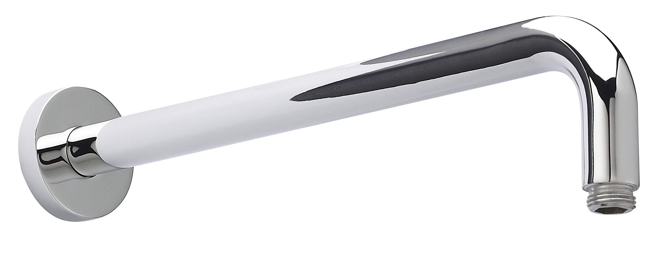 Nuie ARM01 ǀ Modern Bathroom Round Fixed Wall Mount Shower Arm, 395mm, Chrome