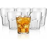 6 PCS Clear Plastic Tumblers, Resuable Drinking Glasses 8.8 OZ, BPA Free Acrylic Drinking Cups, Stackable Beverage Glasses for Home Party Picnic Shatterproof, Small Water Cup, Dishwasher Safe, 260 ML
