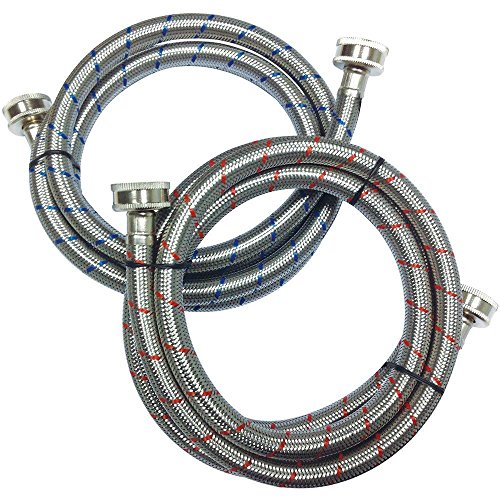 Everbilt 7 Pack - 3/4 in. x 3/4 in. x 5 ft. Stainless Steel Washing Machine Hose