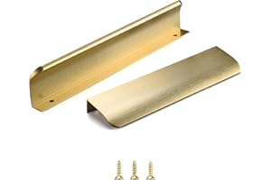 Satanga Edge Finger Tab pulls for Cabinets Kitchen Invisible Hardware Concealed Aluminum Flat Hidden Bar Pull Drawer Handles 