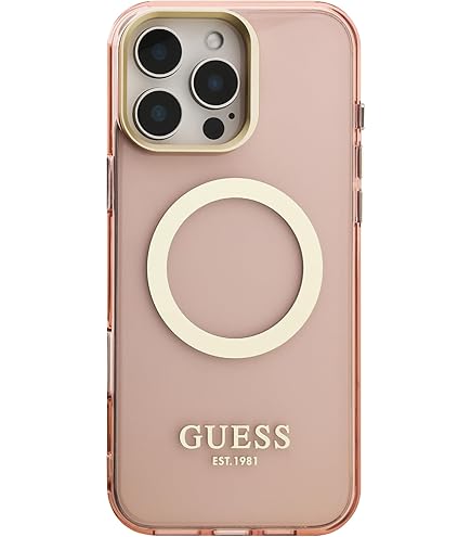 Guess Handyhülle Für IPhone 16 Pro Max – 4G Ring Classic Logo, Pink, MagSafe