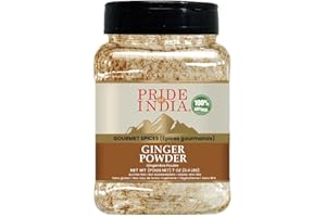 Pride of India – Ginger Fine Ground – Gourmet Spice – Blends Well – Good for Cooking/Baking/Tea & More – No Additives – Fresh