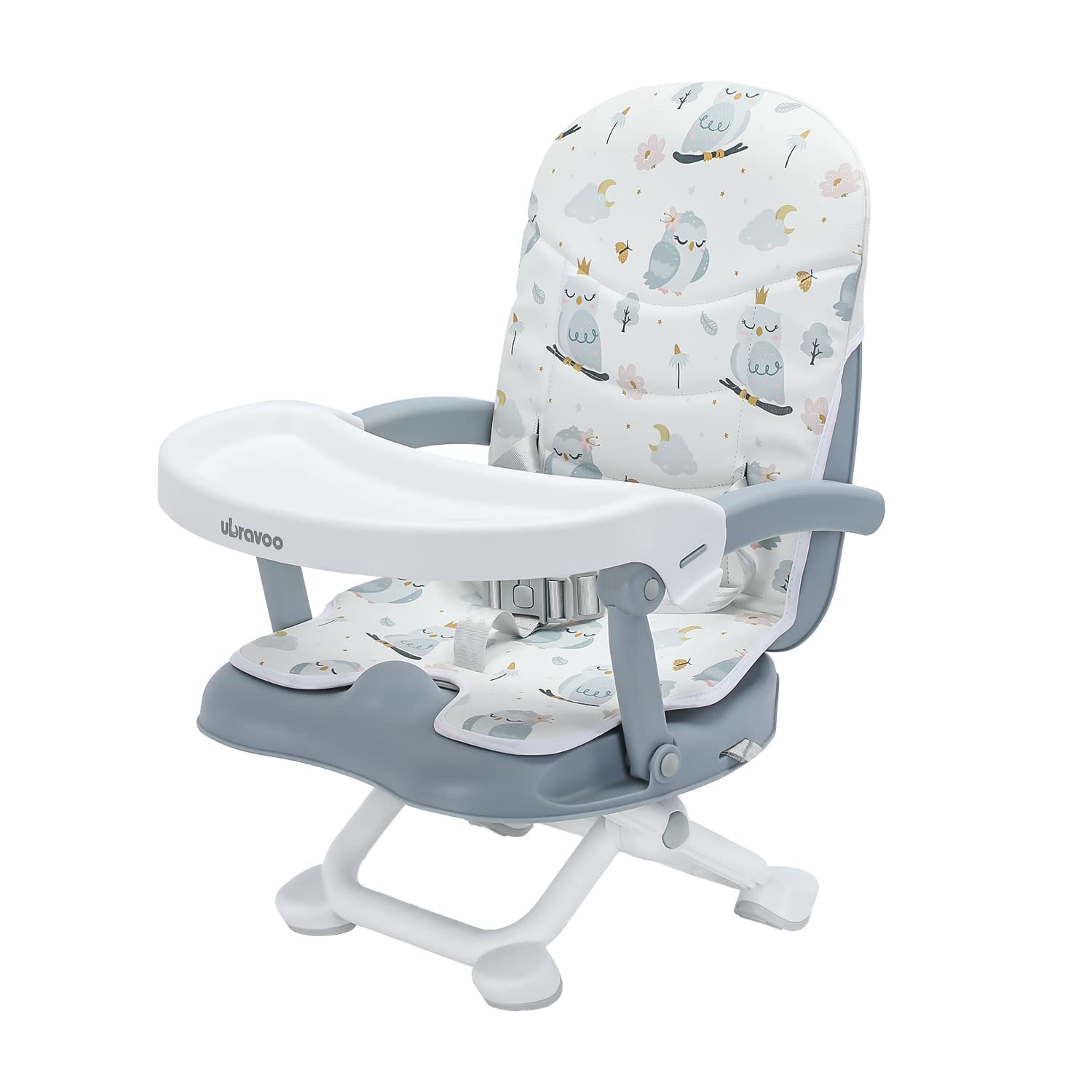 UBRAVOO ベビーチェア ローチェア 折りたたみ カバー付き 高さ調整可能 軽量 赤ちゃん用 お食事椅子 テーブルチェア 持ち運び便利 出産祝い 6ヶ月から3歳まで 多機能チェア (木菟)商品画像