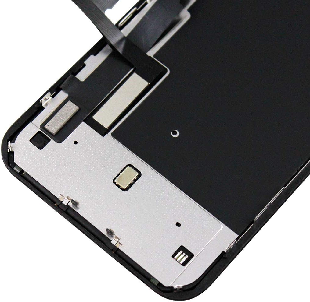 Ace Tech Compatible with iPhone XR LCD Screen Replacement 6.1 inch (Model A1984, A2105, A2106, A2108) Touch Display digitizer Repair kit Assembly Metal Backplate preinstalled