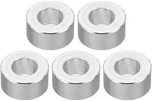 PATIKIL M10 Aluminum Spacers,5Pcs Metal Spacer Aluminum Round 10.5mm ID x 20mm OD x 10mm L Thickness Aluminum Spacer Screw St