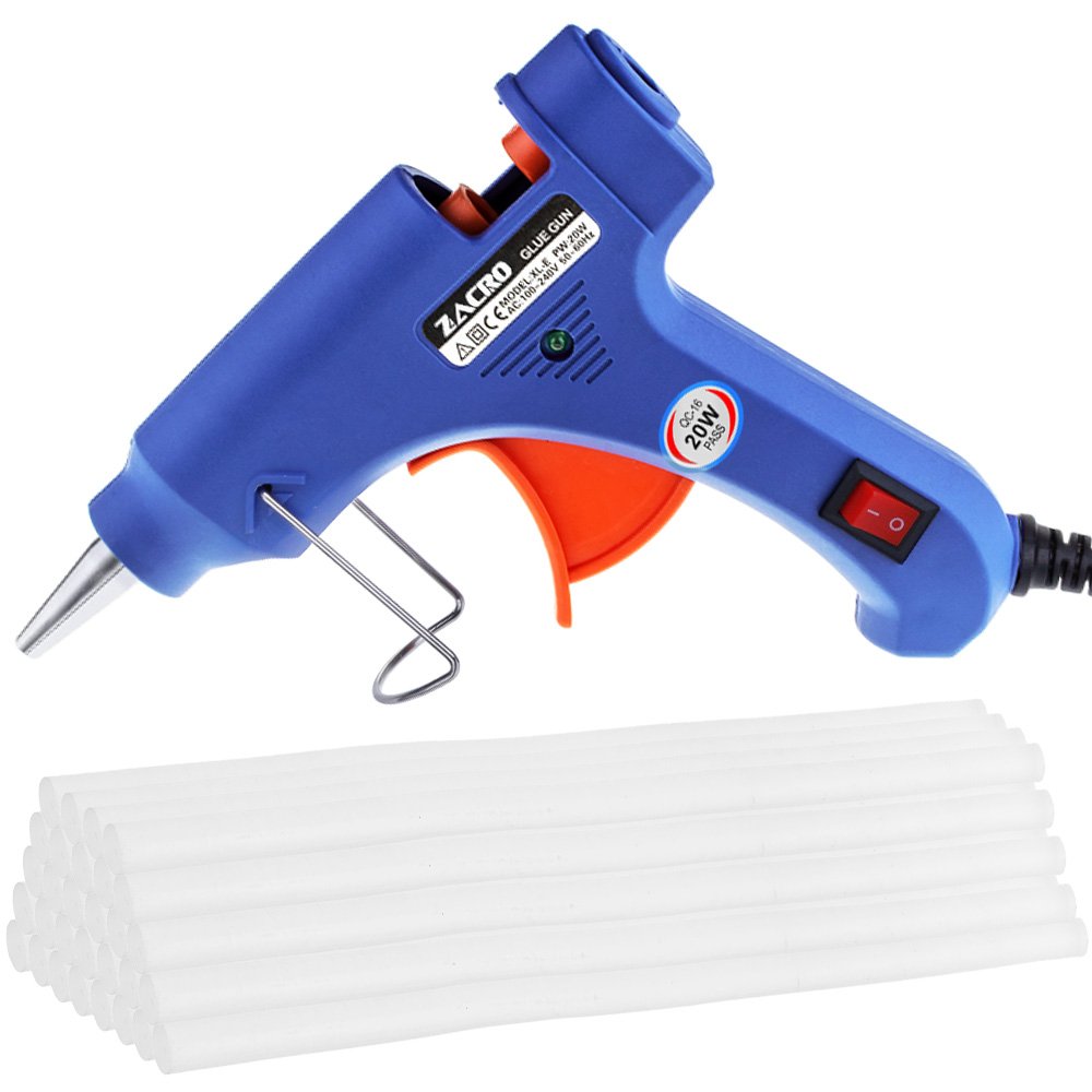 Zacro Pistola de Silicona con psc Melt Glue Sticks De Alta Temperatura