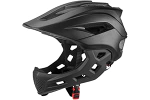 Children Helmet, 2-in-1 Kids Full Face Bike Helmet for BMX and Skateboard, and Extremely Durable with 13 Vents, Detachable Ch