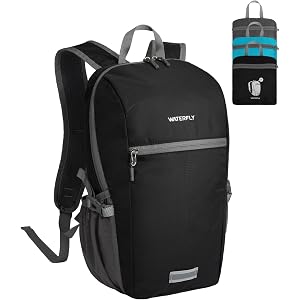WATERFLY Small Packable Travel Backpack: 10L Ultra-Light Daypack for Adults | 9.2 oz,Water-Resistant Nylon,Breathable Mesh St