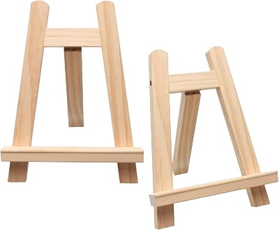 MAIXINNEW 2 Pcs Mini Easel Stand 20x15cm Wooden Tabletop Display Stands