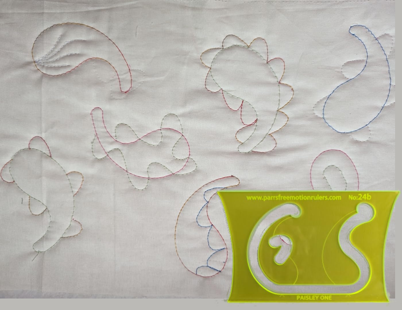 Parrs Paisley Free Motion Quilting Ruler for Domestic Machines