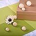 Outus Natural Round Wood Beads Wood Spacer Beads Wood Loose Beads, 50 Pieces (20 mm, 25 mm and 30 mm)