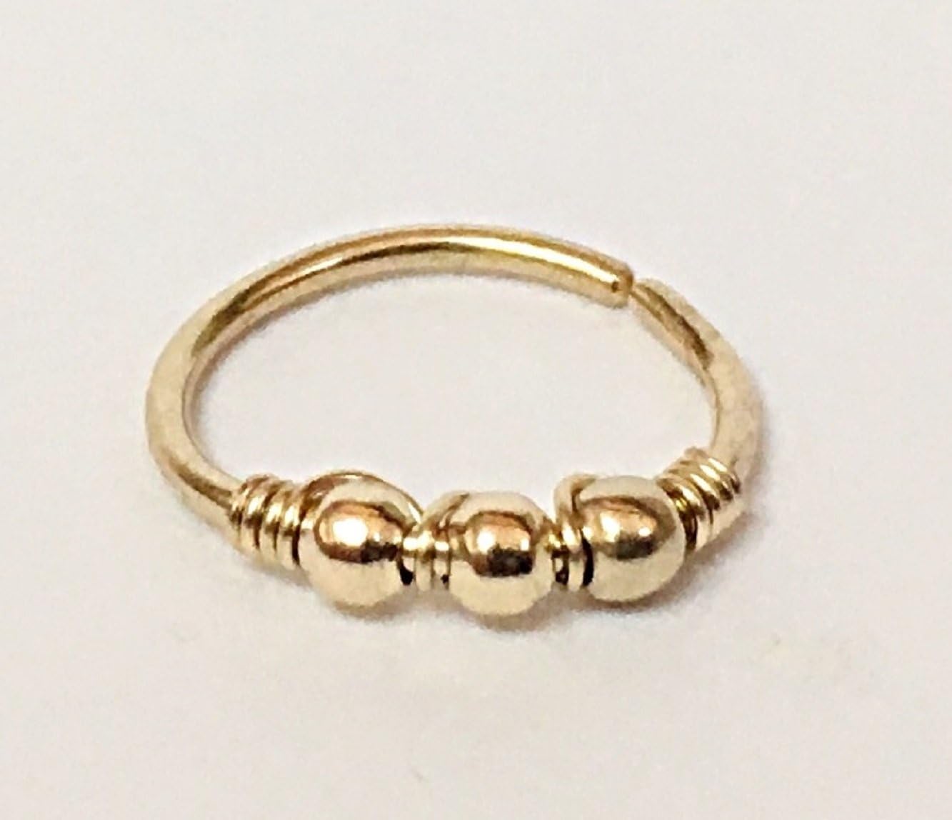 14K Gold Nose Hoop Helix Septum Ring Cartilage Earring