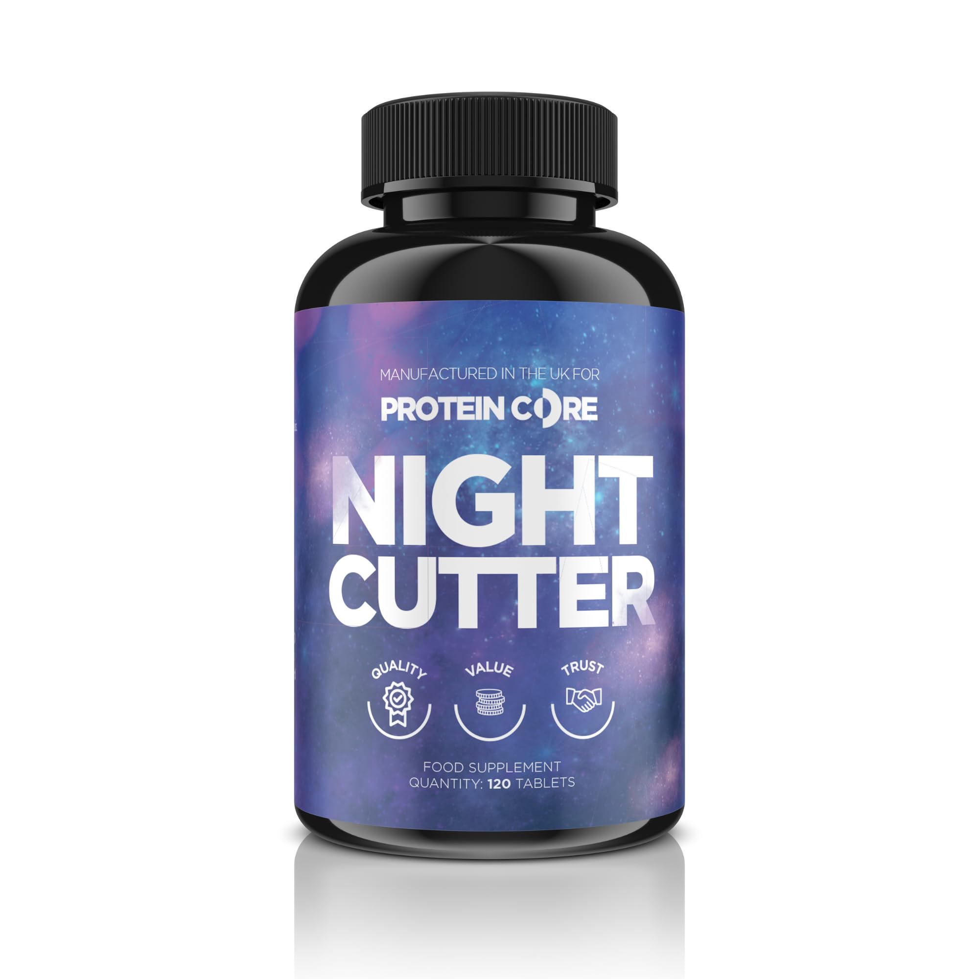 Night Cutter Fat Burner Tablets Fast Weight Loss Tabs Non-Stimulant Lose Weight Management Quick Pills - UK Made - 2 Months Supply (120)