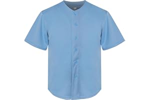 RIOOFINX Youth Baseball Jersey Button Down Shirts Hip Hop Personalized Sport Tops for Boys