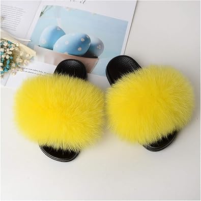 yellow fluffy sliders