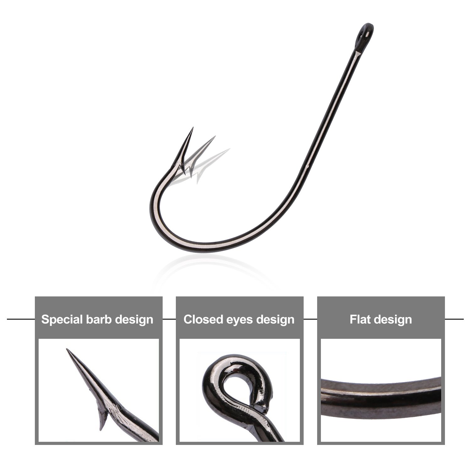 Goture Extra Strong Stainless Steel Fishing Hook Saltwater Octopus Jigging Boat (#6-25pcs)