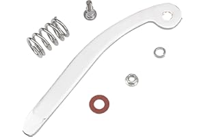 1Set Yootones Guitar Vibrato Bridge Tremolo System Arm Whammy Bar with Nut Spring Compatible with Electric Guitar (Silver)