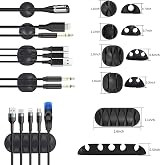 Moseem Cable Management Kit 142Pcs Wire Organizer and Tidy view 4