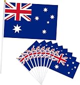 YAAVAAW 10pcs Small Australia Flags for Football 2026 Party Decorations
