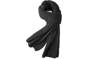 EONPOW Warm Autumn and Winter Scarf, Unisex Pure Color Winter Neck Warm Knitting Yarn Scarf