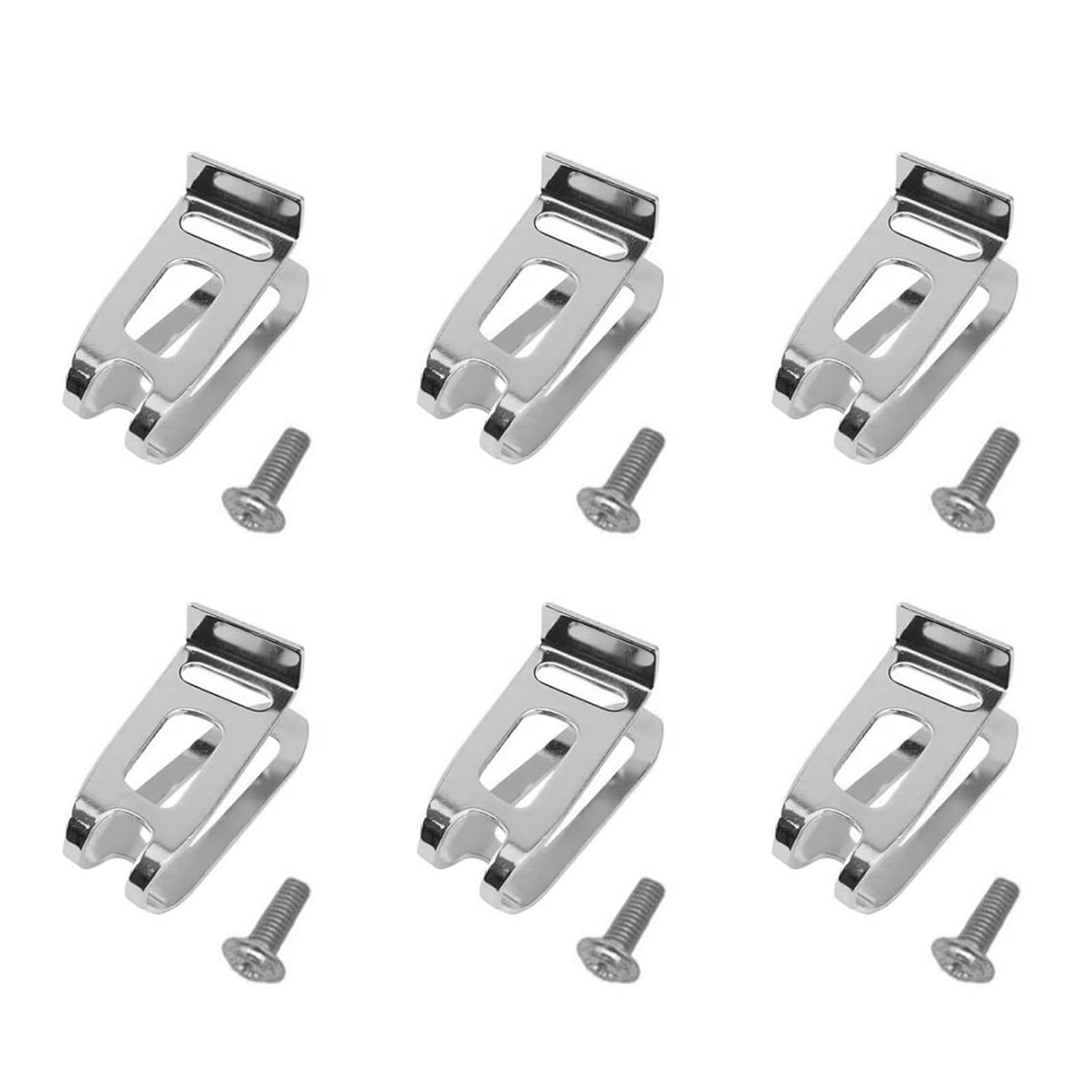 6Pcs Replacement Sturdy Stainless Steel Impact Driver Belt Hook Clips
