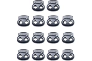 BOSWOAK Toggles for Drawstrings,Double and Single Hole Spring Cord Locks Toggles Cord Plastic Ends Stopper for Paracord Rope