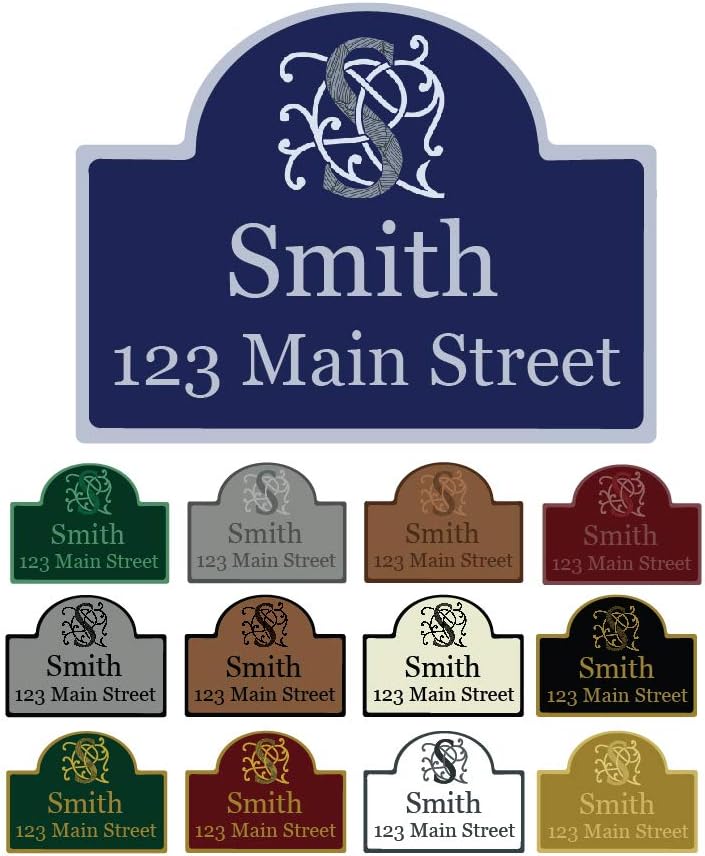 Address Signs - Mystic Sloth Custom Aluminum Wall Mounted Address Sign 11.5